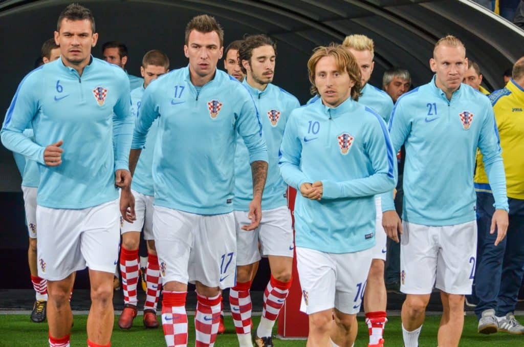 Die kroatische Nationalmannschaft in der FIFA Fussball-Weltmeisterschaft 2018 Qualifikationsrunde Ukraine - Kroatien im Oktober 2017 (Copyright depositphotos.com)