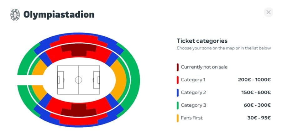 Berlin Olympiastadion Stadionplan - Welche Sitzplätze gibt es in Berlin bei der EM 2024?