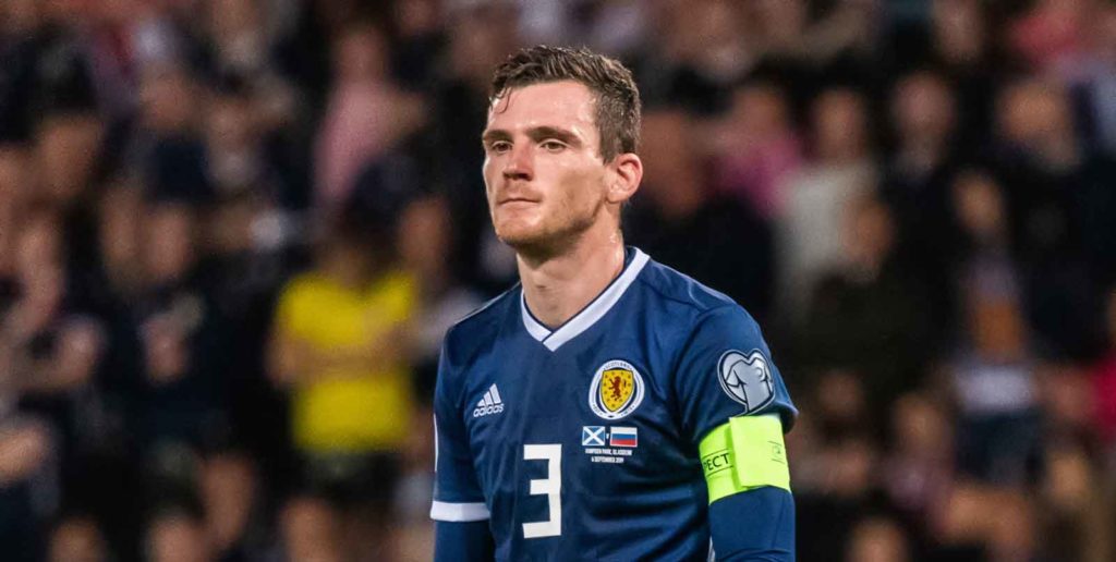 Der schottische Kapitän Andrew Robertson in derUEFA Euro 2020 qualification (Copyright depositphotos.com)