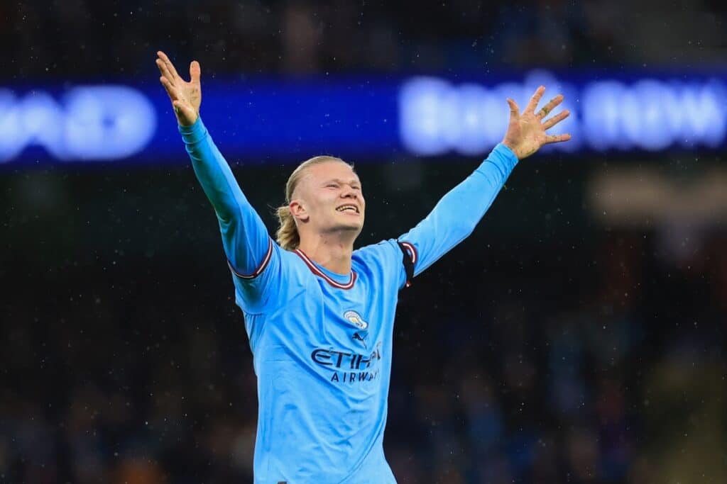 Erling Haaland von Manchester City (Photo by Conor Molloy/News Images/Depositphotos)