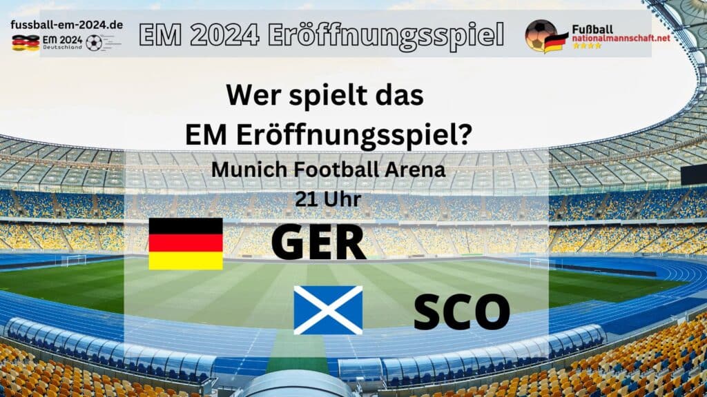 EM Eröffnungsspiel Deutschland gegen Schottland am 14.6.