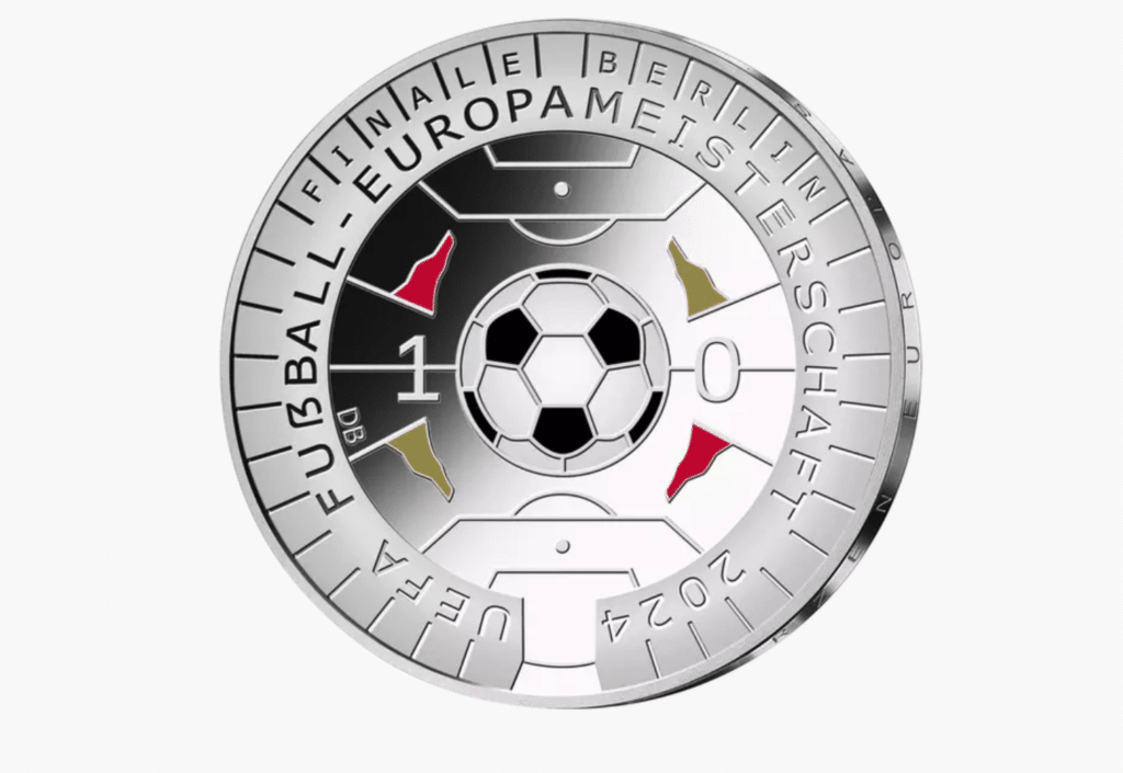 Offizielle deutsche 11-Euro-Gedenkmünze zur UEFA EURO 2024