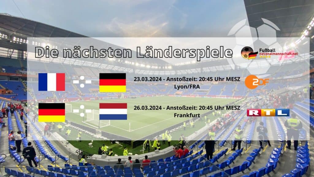 Nächste Deutschland Länderspiele im TV: Sendetermine & Übertragung