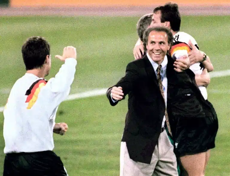 Franz Beckenbauer wird Weltmeister 1990 als Bundestrainer (Foto AFP)