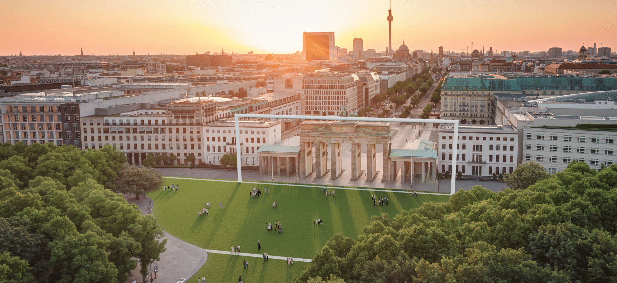 EM 2024 Public Viewing am Brandenburger Tor in Berlin Die Fußball EM 2024