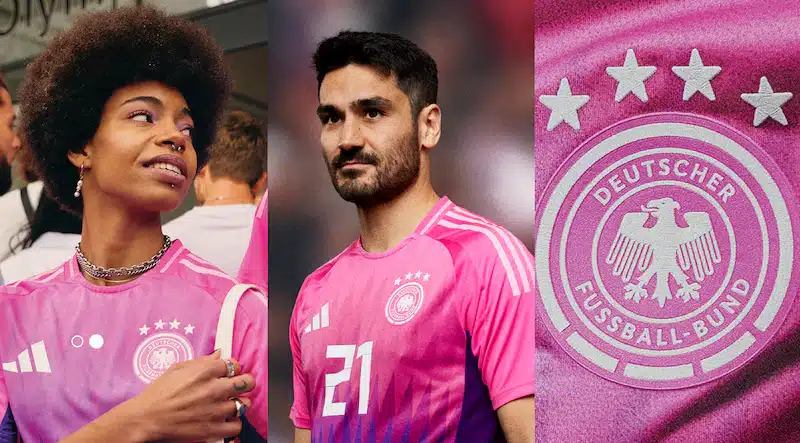 Das neue DFB Auswärtstrikot 2024 in pink und rosa