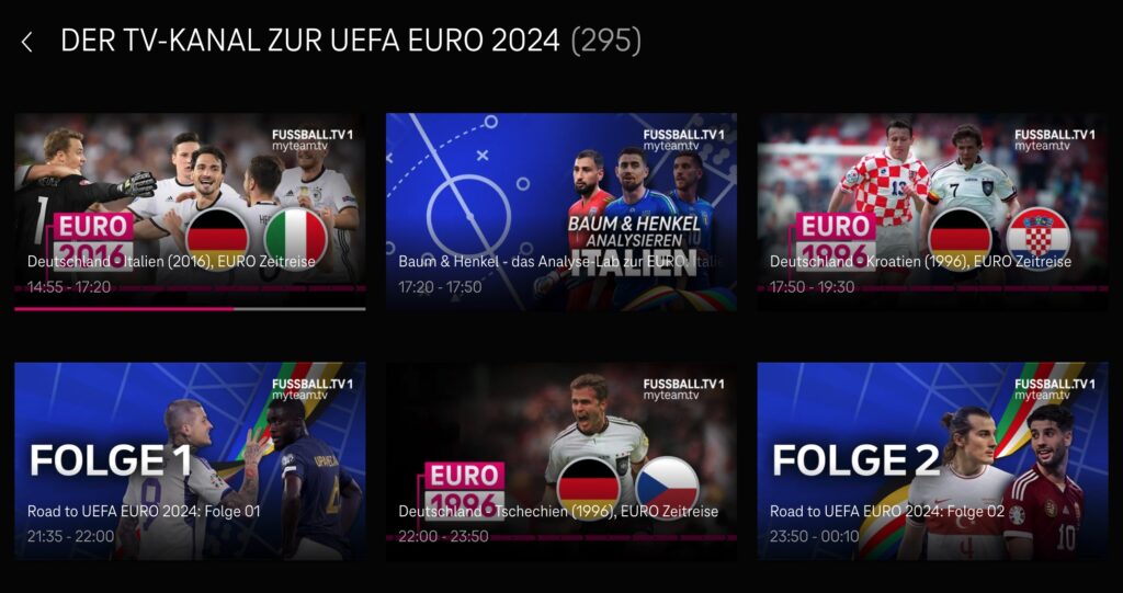 FUSSBALL.TV 1 Magenta: Euro 2024 EM-Sender gestartet