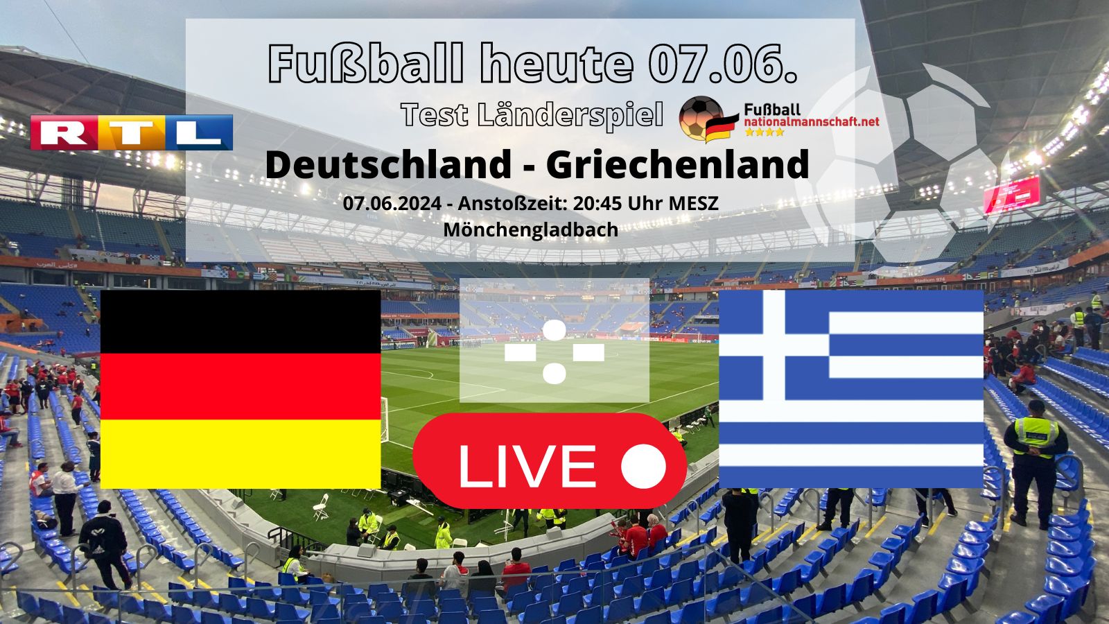 Test Länderspiel Deutschland gegen Griechenland am 7.6.2024